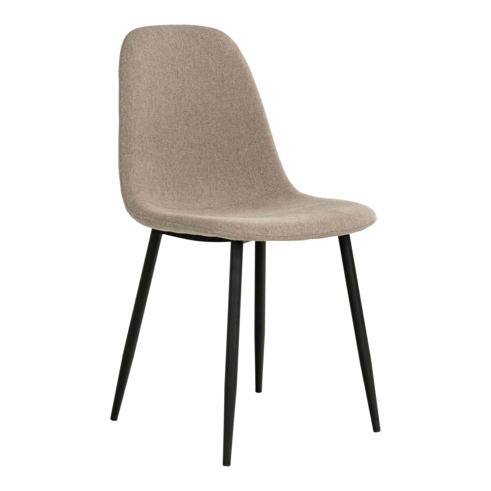 QUVIO Eetkamerstoel Paris – Taupe – Set van 2