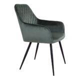 QUVIO Eetkamerstoel Vienna – Fluweel Groen – Zithoogte 47 cm – Set van 2