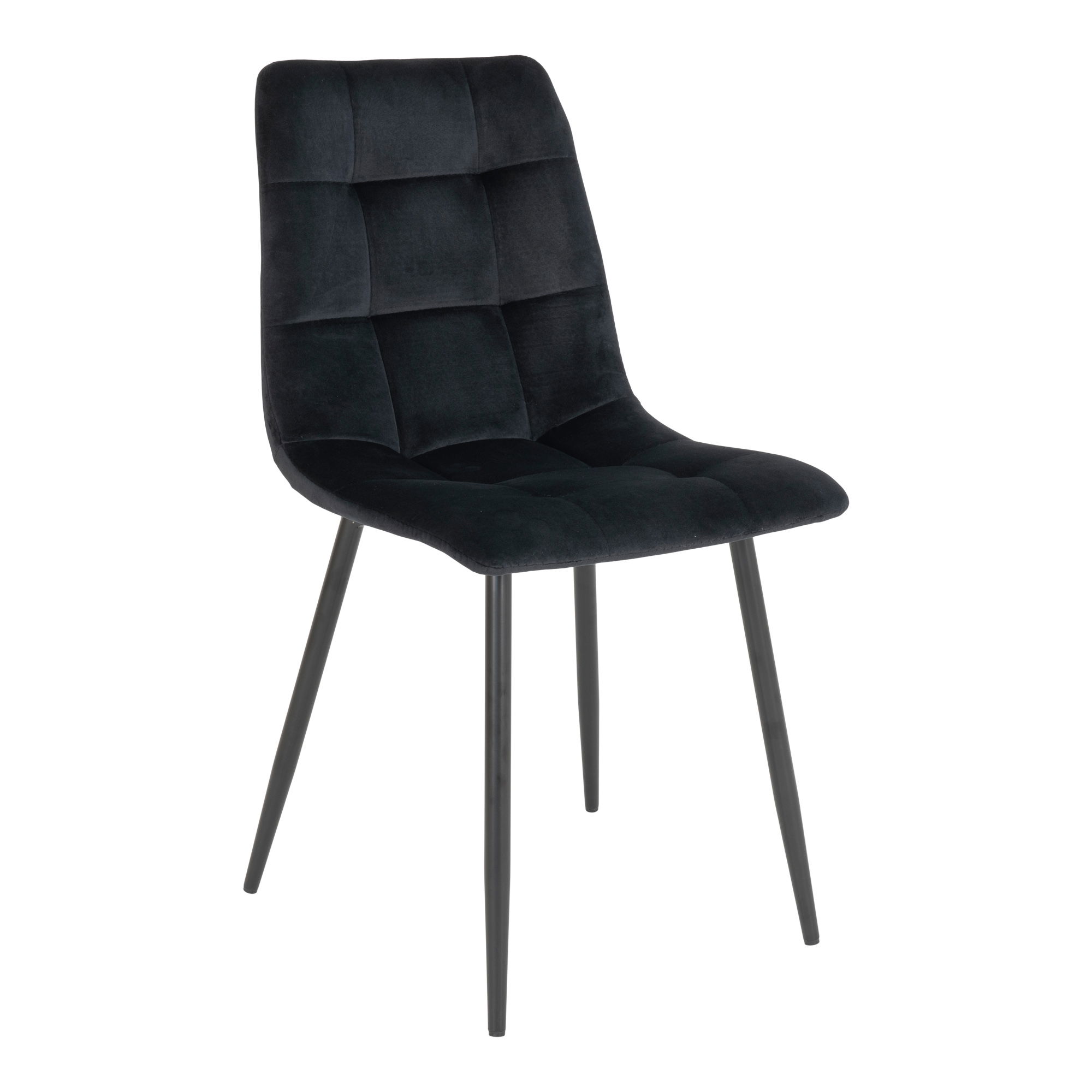 QUVIO Eetkamerstoelen set van 2 – Zwart Bouclé – Scandinavisch Design