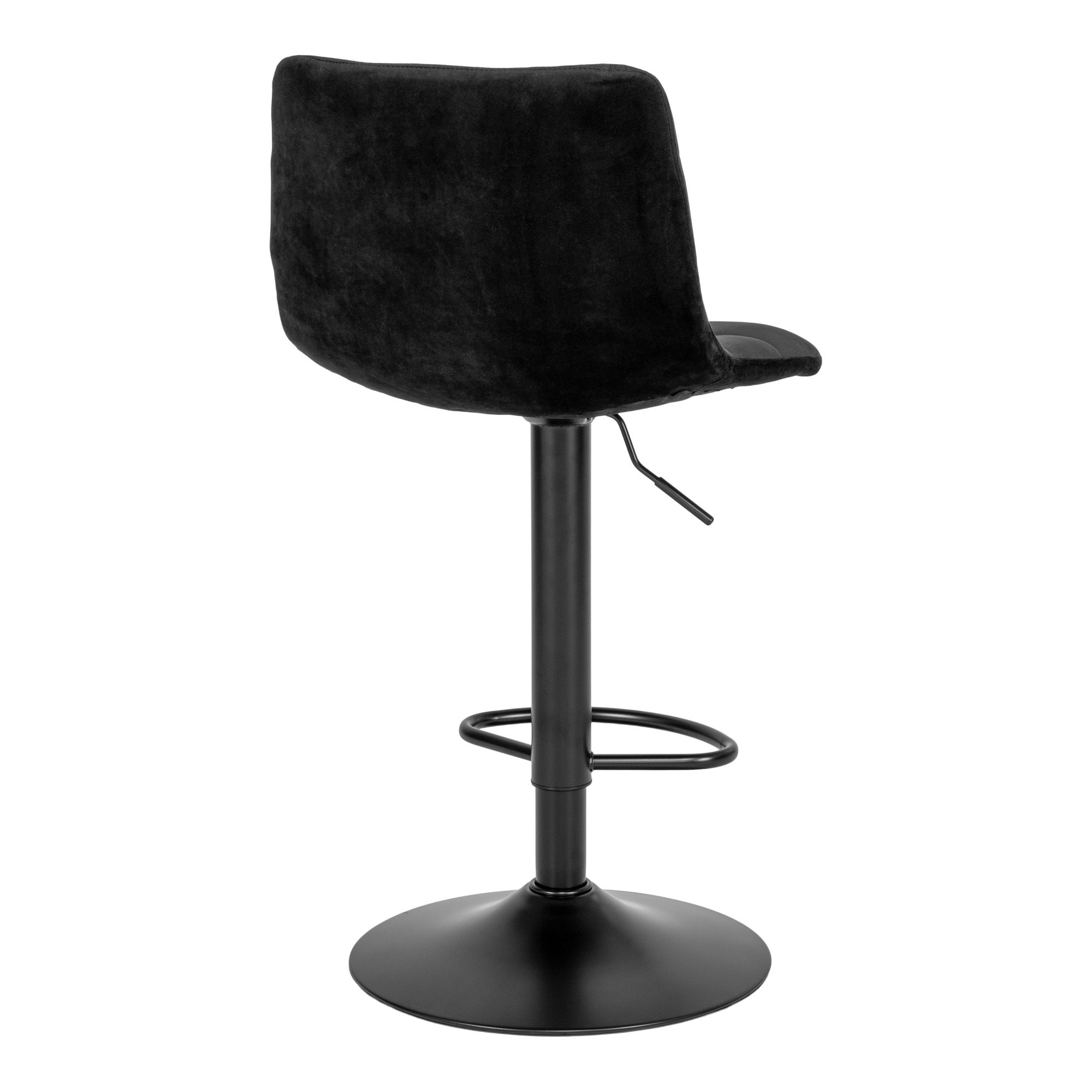 QUVIO Barstoel Florence – Verstelbare Zithoogte – Zwart Fluweel – Set van 2