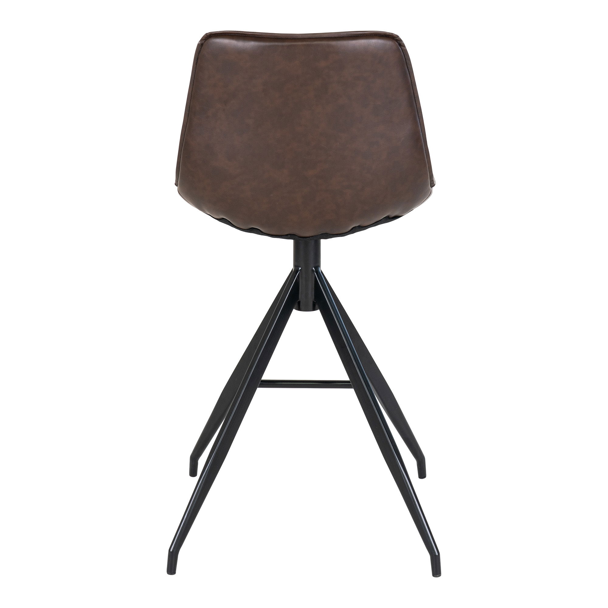 QUVIO Barstoel Monaco – PU-leer – Bruin – Set van 2