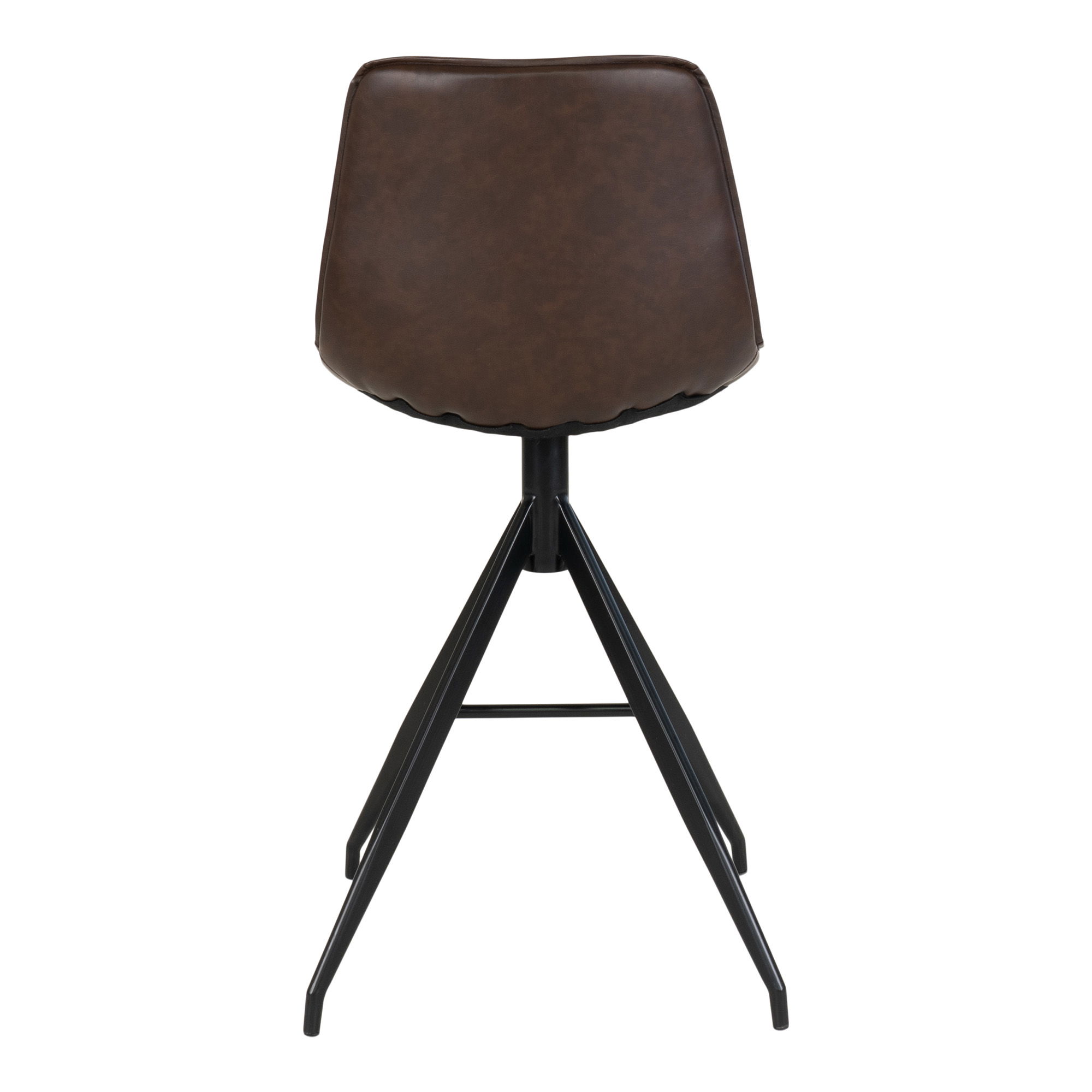 QUVIO Barstoel Monaco – PU-leer – Bruin – Set van 2