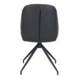 QUVIO Eetkamerstoel Monte Carlo – Zwart – Draaibaar – Ergonomisch Design – Set van 2