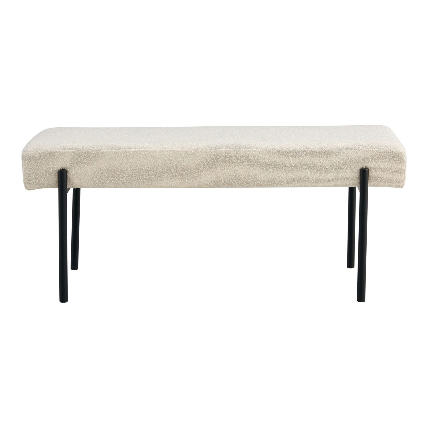 QUVIO Teddy hal bankje – Staal – Wit