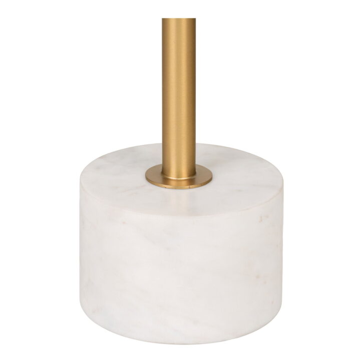 QUVIO Bijzettafel – Marmer – Ø41×58 cm – Goud