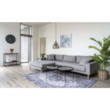 QUVIO Salontafel – Zwart Staal – Glas – Ø70 x h 40 cm