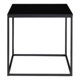 QUVIO Bijzettafel Gothenburg – Zwart – 45x45x45 cm – Staal en Spaanplaat