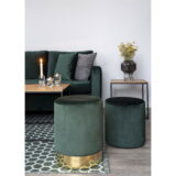 QUVIO Bijzettafel Gothenburg – Eikenhouten Look – Zwart Stalen Frame – 45x45x45 cm