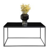 QUVIO Salontafel Gothenburg – Zwart – 60x90x45 cm – Staal en Spaanplaat