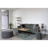 QUVIO Eikenlook salontafel – Staal – 60x90x45 cm – Eikenlook