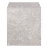 QUVIO Marmeren bijzettafel – Marmerlook – 40x40x45 cm – MDF en Decorpapier – Beige