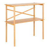 QUVIO Bijzettafel – Bamboe – 83x32x80,5 cm – Naturel