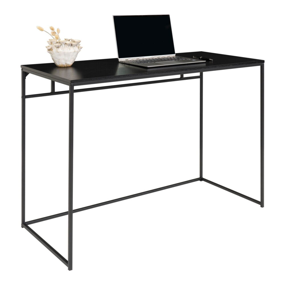 QUVIO Zwart bureau – 100x45x75 cm – Staal – Zwart