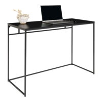 QUVIO Zwart bureau – 100x45x75 cm – Staal – Zwart