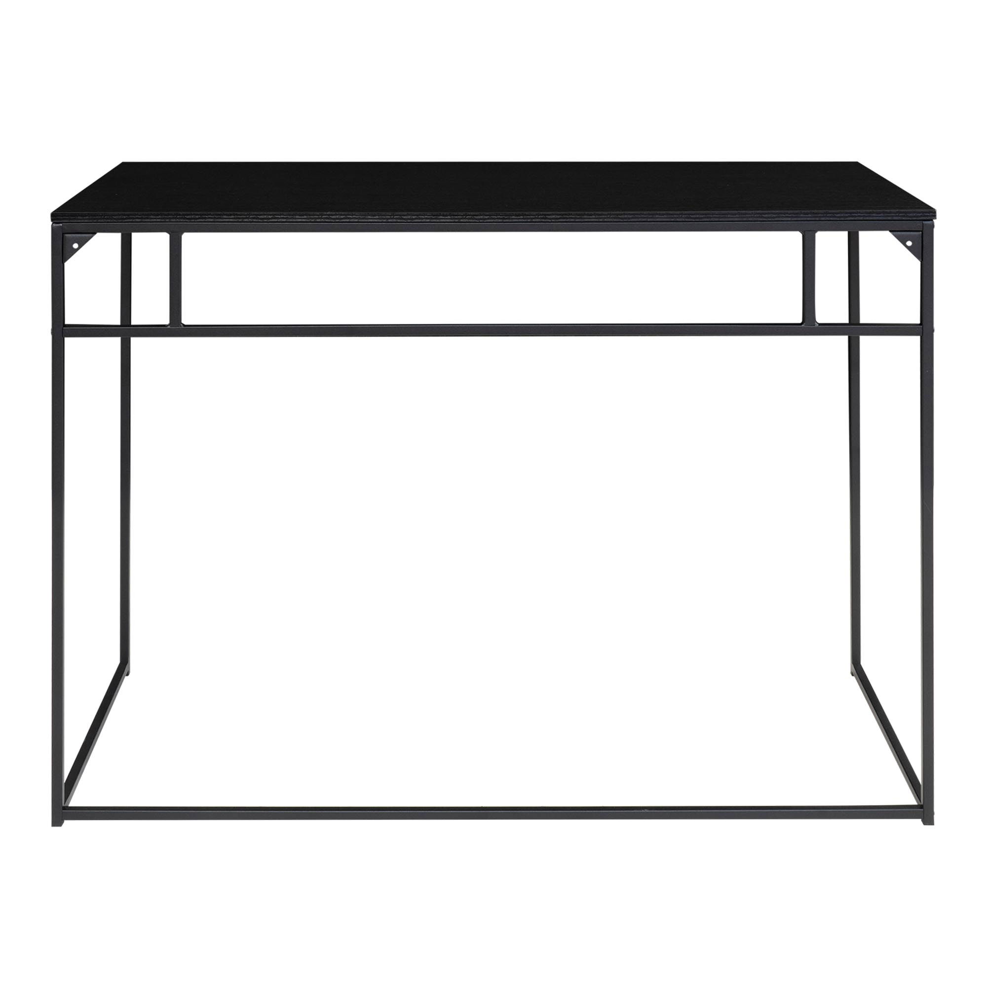 QUVIO Zwart bureau – 100x45x75 cm – Staal – Zwart