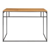QUVIO Bureau eikenlook – Staal – Natuurlijke Eiken Look
