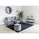 QUVIO TV-Meubel industrieel – Zwart – Staal – 2 Planken