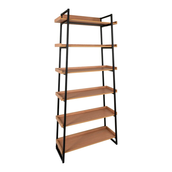 QUVIO Boekenkast Sofia – Zes ruime planken – Elegant en duurzaam design