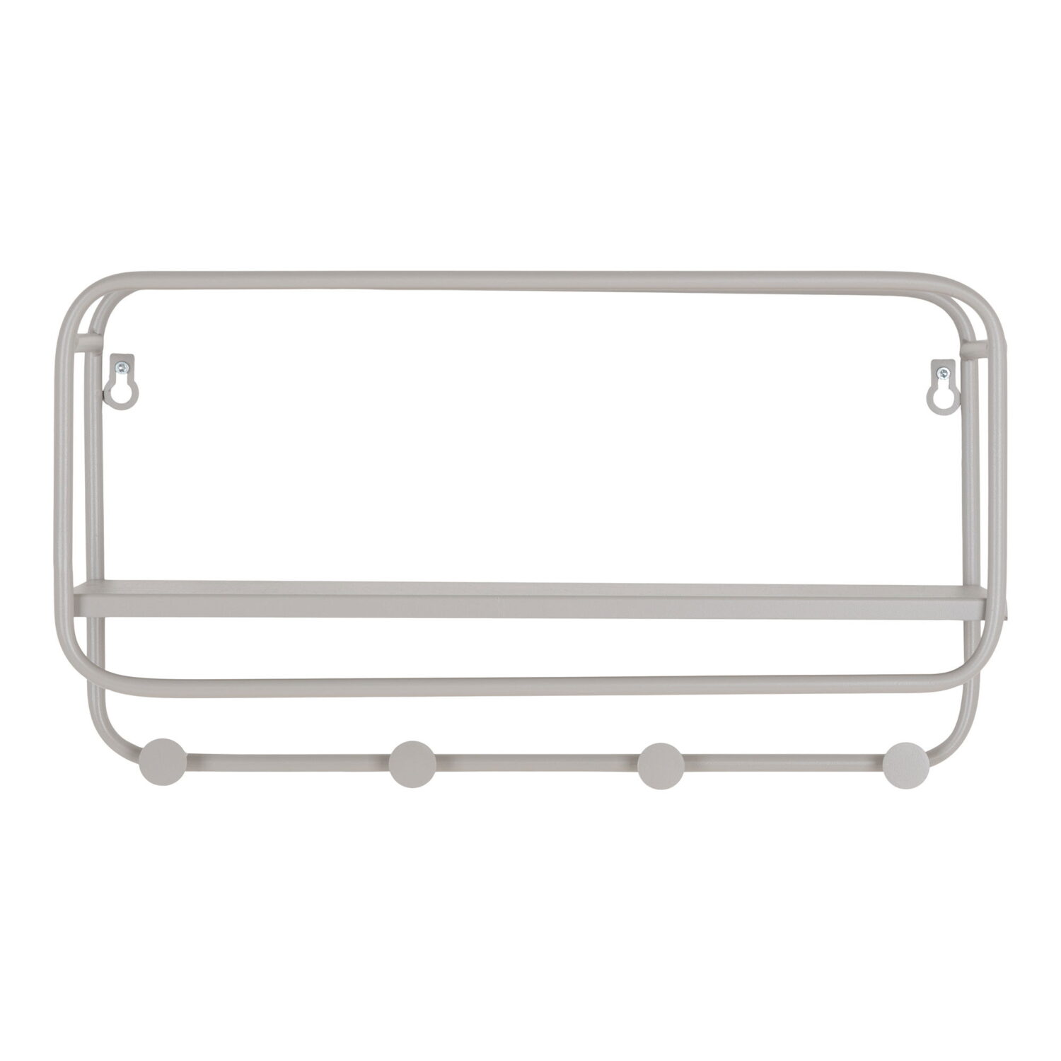 QUVIO Kapstok Lissabon – Staal – Grijs – 45x15x25 cm