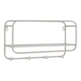 QUVIO Kapstok Lissabon – Staal – Grijs – 45x15x25 cm