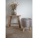 QUVIO Rond vloerkleed -Jute – Ø150 cm -Naturel