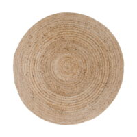 QUVIO Rond vloerkleed -Jute – Ø150 cm -Naturel