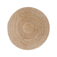 QUVIO Vloerkleed – Jute – Ø 120 cm – Naturel