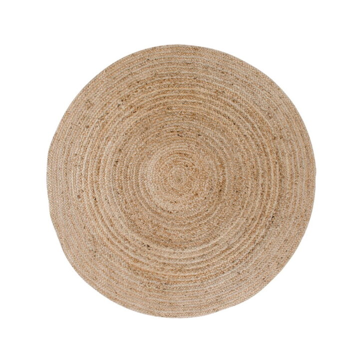 QUVIO Vloerkleed – Jute – Ø 120 cm – Naturel