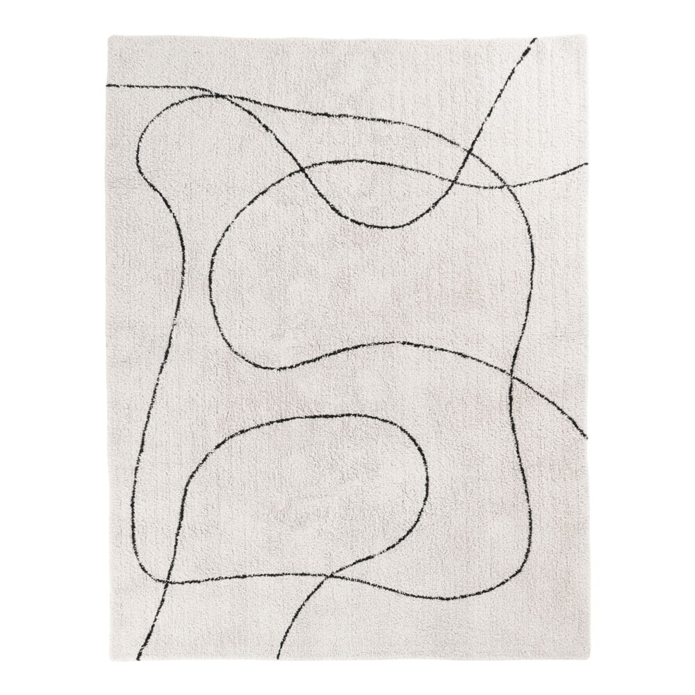QUVIO Vloerkleed Tampa – 200×300 cm – 100% Katoen – Wit