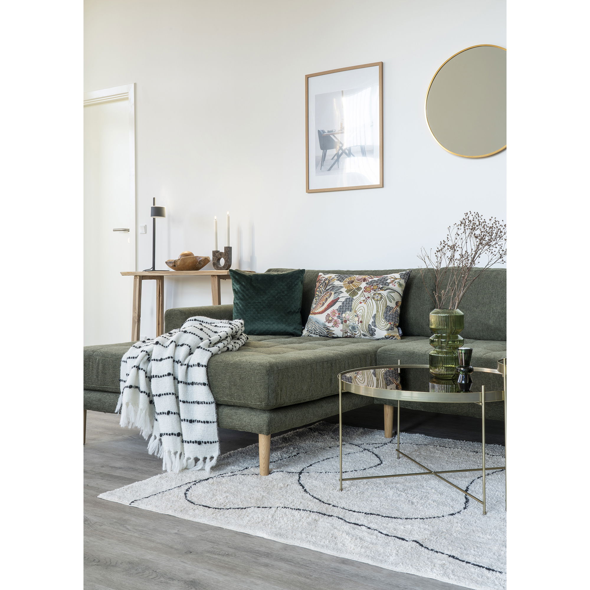QUVIO Vloerkleed Tampa – 200×300 cm – 100% Katoen – Wit