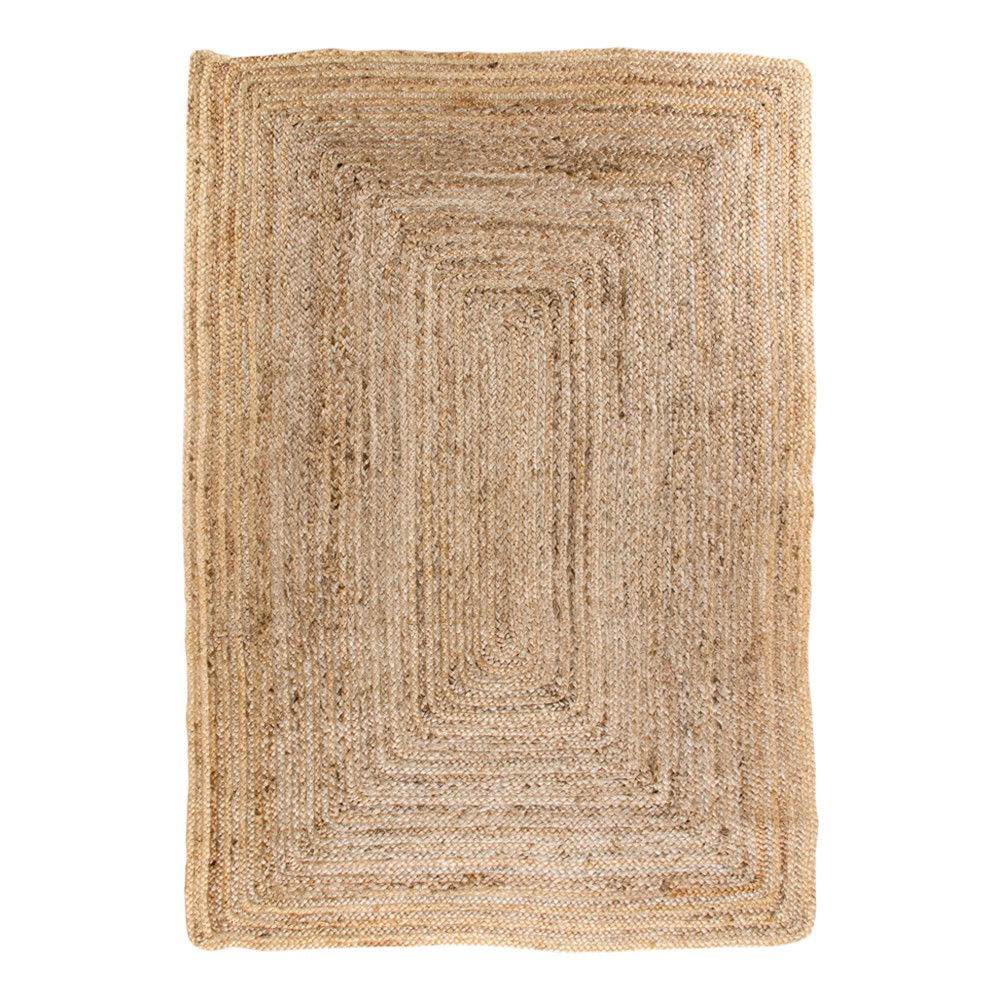 QUVIO Poef Brooklyn – Beige Bouclé – Ø44 cm – Met Opbergruimte