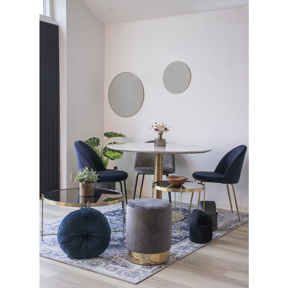 QUVIO Vloerkleed Havana – Blauw – 160×230 cm