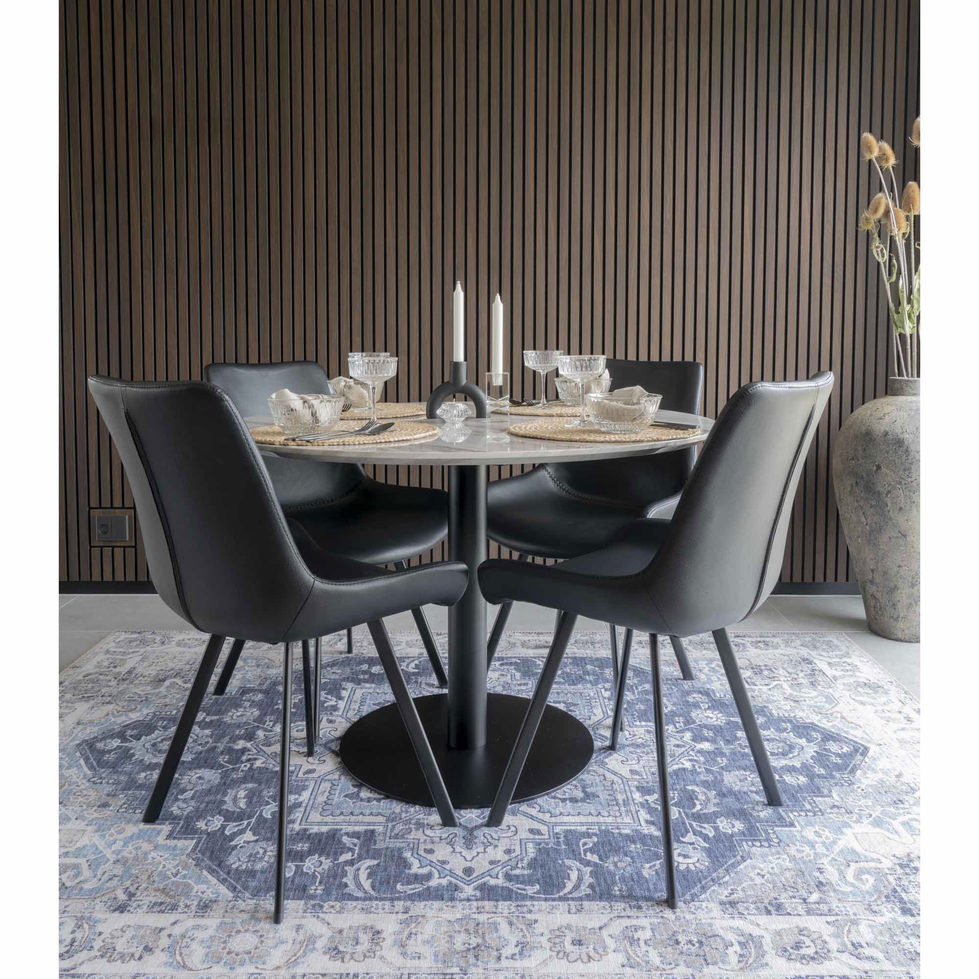 QUVIO Vloerkleed Havana – Blauw – 160×230 cm