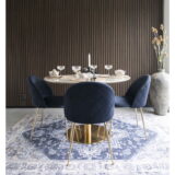 QUVIO Vloerkleed Havana – Blauw – 160×230 cm