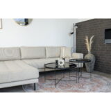 QUVIO Vloerkleed Havana – Rond – Oranje/Blauw – 200 cm