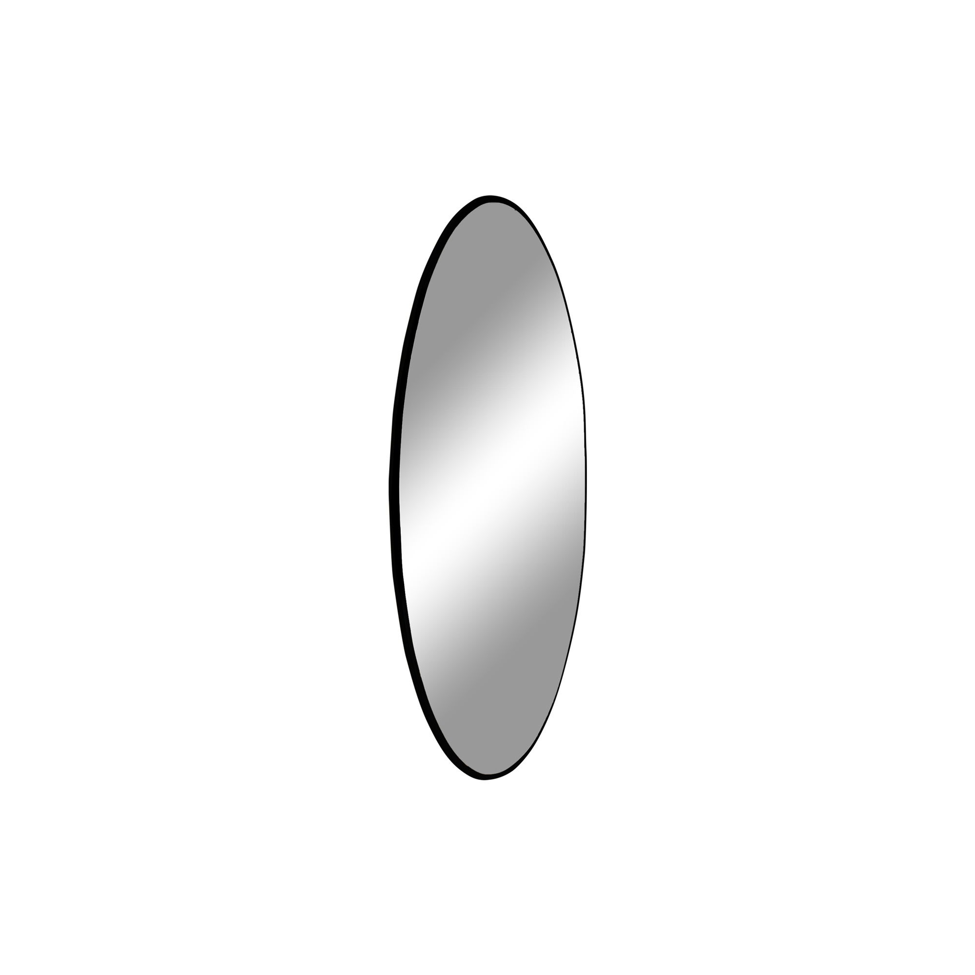 QUVIO Ronde Spiegel – 40 cm – Zwart – Staal – Modern Design