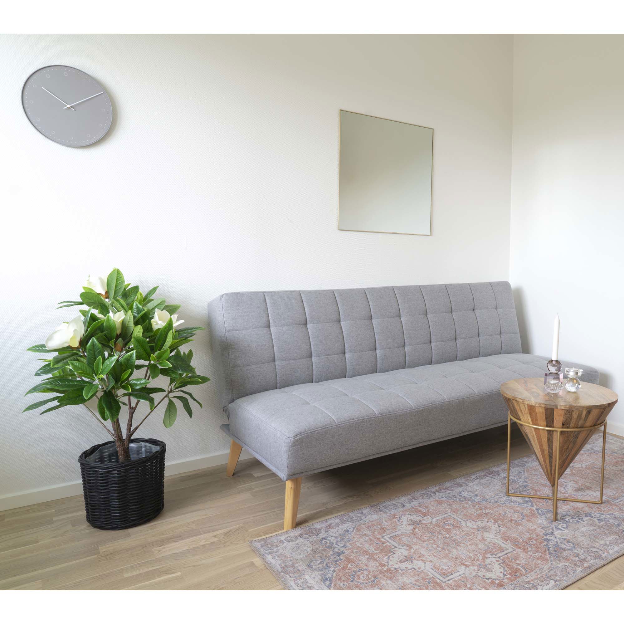 QUVIO Spiegel vierkant – Staal – 60×60 cm – Messing