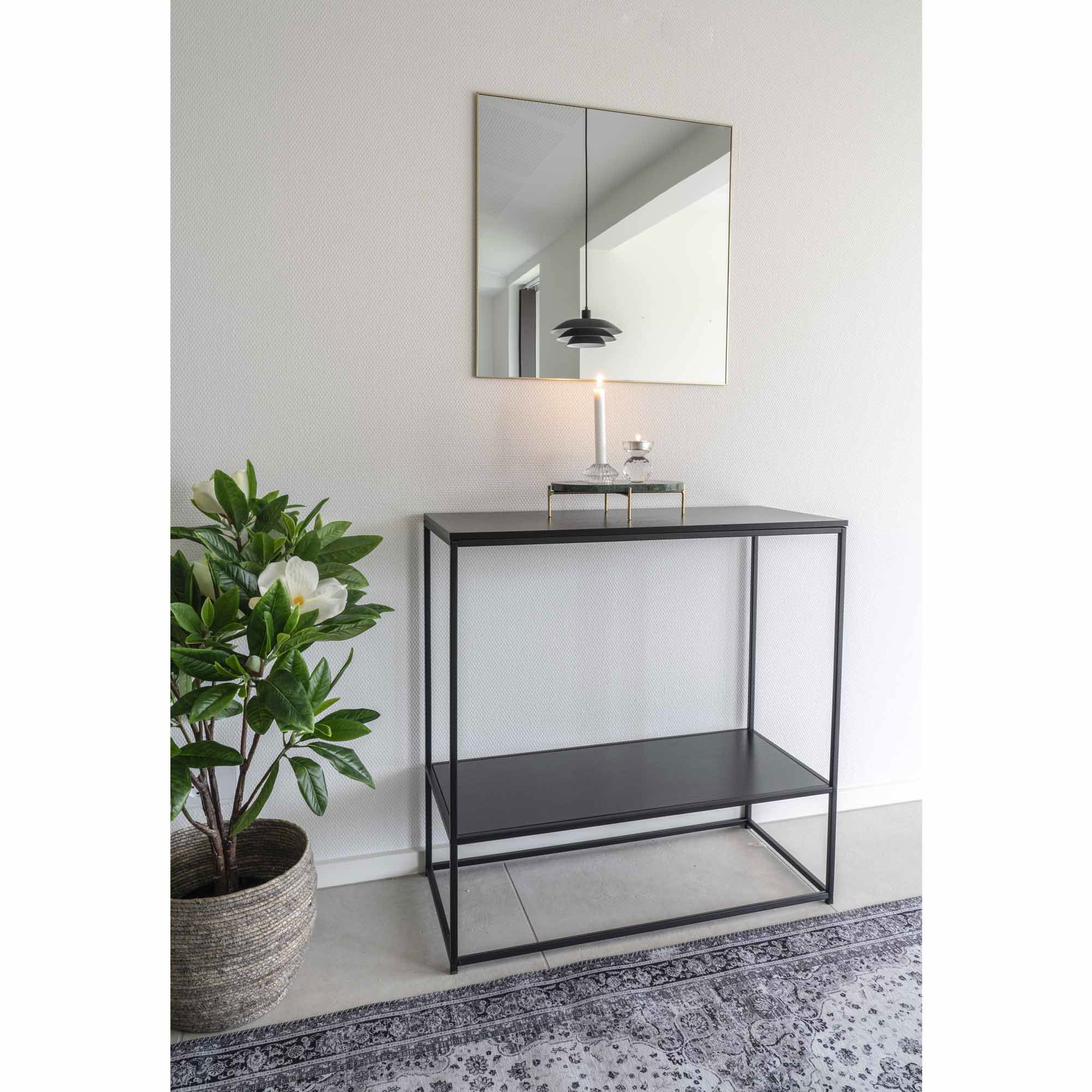 QUVIO Spiegel vierkant – Staal – 60×60 cm – Messing
