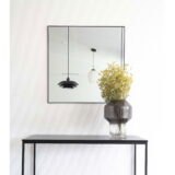 QUVIO Vierkante spiegel – Staal – 60×60 cm – Zwart