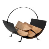 QUVIO Houthouder – Stijlvol en Duurzaam – Zwart Staal – 40x35x33,5 cm