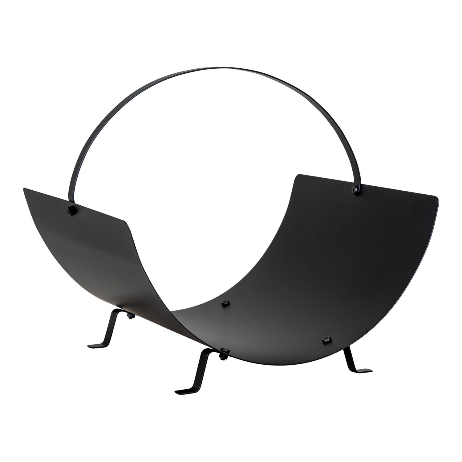 QUVIO Houthouder – Stijlvol en Duurzaam – Zwart Staal – 40x35x33,5 cm