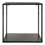 QUVIO Zwarte Wandplank – Staal en Spaanplaat – 36x36x36 cm