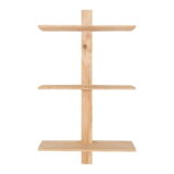 QUVIO Wandplank Brussels – Drie houten planken – Natuurlijk grenenhout