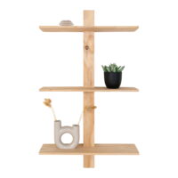 QUVIO Wandplank Brussels – Drie houten planken – Natuurlijk grenenhout