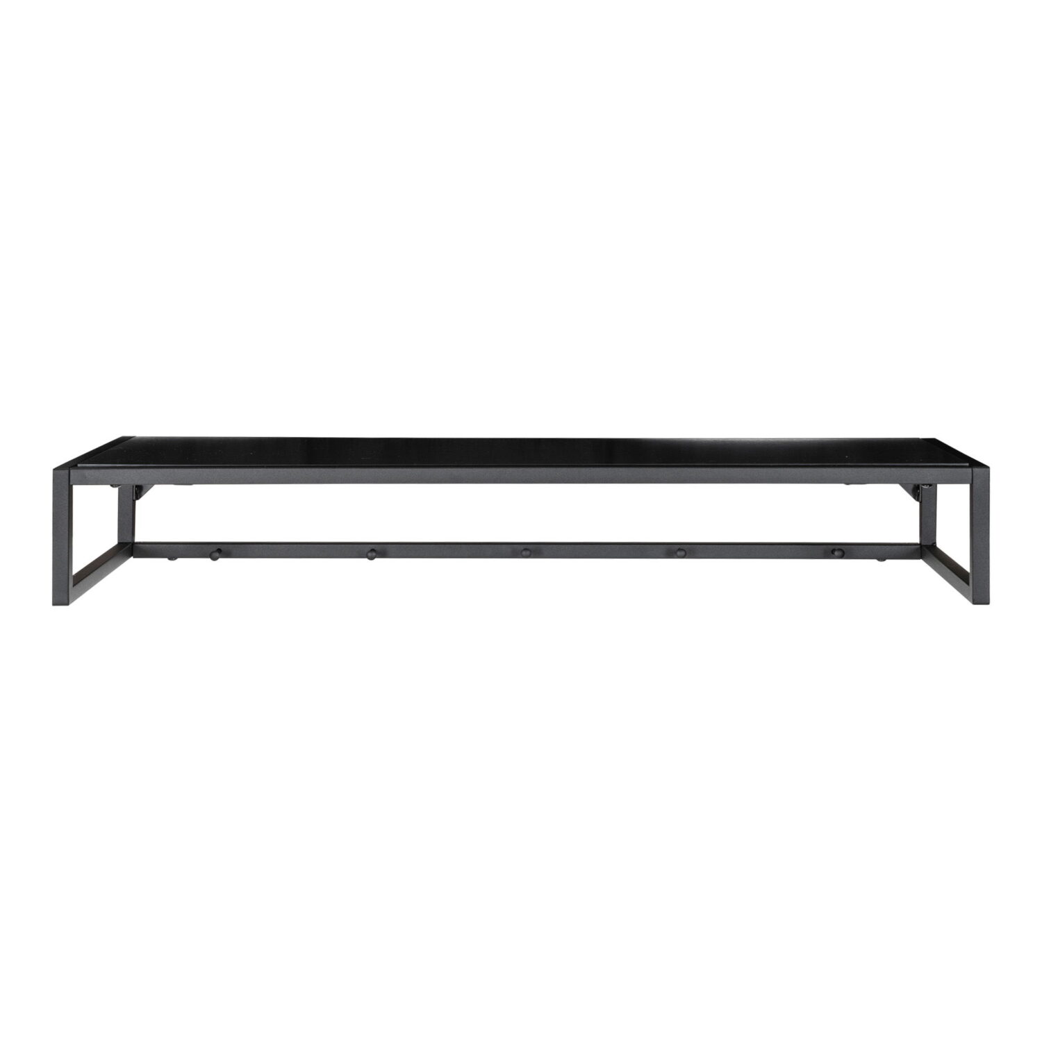 QUVIO Hangende kapstok – Zwart – Staal en Spaanplaat – 80x28x12 cm