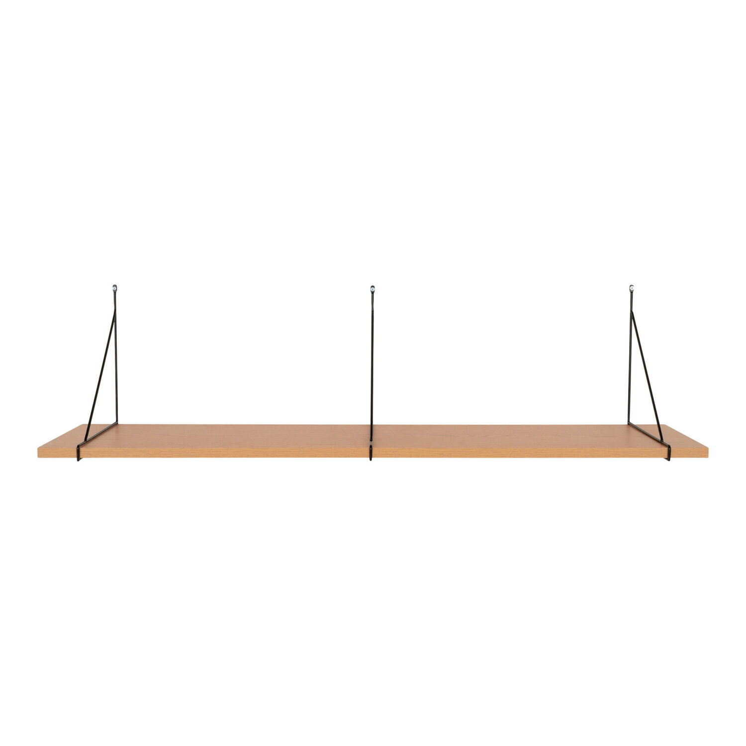 QUVIO Wandplank – Natuurlijke uitstraling – Zwart stalen frame – 120×29 cm
