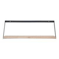 QUVIO Wandplank Genève – Staal en Dennenhout – 55x14x18 cm – Natuurlijke Kleur
