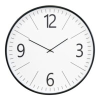 QUVIO Wandklok Lissabon – Stijlvol en Functioneel – Zwart-Wit Design – 51 cm