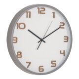 QUVIO Wandklok Londen – Stijlvol en Functioneel – Grijs – 35 cm