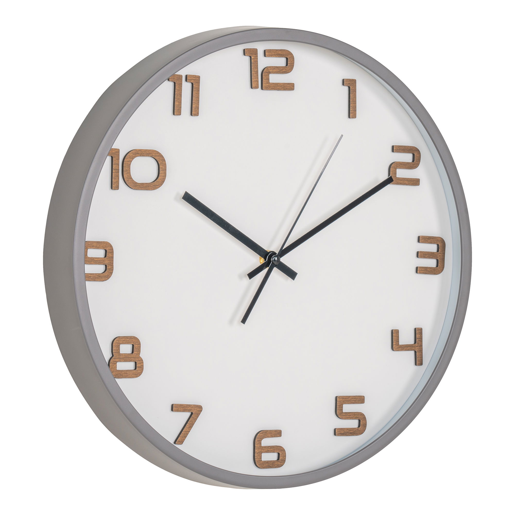 QUVIO Wandklok Londen – Stijlvol en Functioneel – Grijs – 35 cm
